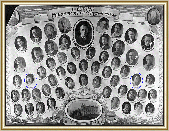 Первый выпуск школы-десятилетки, 1939 год
